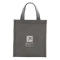 Borsa termica grigia scura per pranzo con manici resistenti e ampio scomparto interno. - Taglia media 20*23*14 cm / Grigio