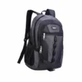 Zaino scolastico casual grigio con più tasche per bambini, zainetto giornaliero resistente. - Grigio chiaro