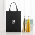 Grande borsa termica per pranzo con manici, borsa frigo portatile nera per lavoro in ufficio. - Taglia media 20*23*14 cm / Grigio scuro
