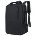 Zaino da viaggio per affari nero da uomo, grande capacità borsa per laptop con tessuto resistente. - Nero