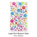 Vel met kleurrijke bloemen en ronde acryl strass-stickers voor make-up en nagels - Grote Pruimenbloesem Model