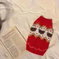 Cozy knit pet sweater for dogs and cats, featuring cute bear pattern for winter warmth. - L / Christmas Bear Without Hat