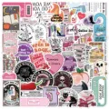 Bookish aesthetic sticker pack waterproof vinyl cute reading stickers for laptop water bottle - 50 Sheets / DD276 - Hot-Selling Star Film - 50 Pcs