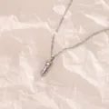 3D bullet pendant necklace with silver chain, unique European style trendy clavicle jewelry. - Silver