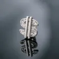 Hip Hop Grillz δοντιών με σύμβολο δολαρίου, λαμπερό κόσμημα δοντιών ζιρκόνιου για πάρτι. - Grillz Σύμβολο Δολαρίου (Ασημί) / Ασημί