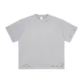 Λεπτομέρειες από γκρι vintage oversize κοντομάνικο μπλουζάκι με πλυμένο φινίρισμα. - M / Tops / Γκρι Τσιμέντου