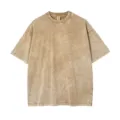 Men's heavyweight vintage washed oversized short sleeve t-shirt in brown color variant - S / Tops / Coffee