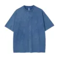 Men's Vintage Washed Oversized Short Sleeve T-Shirt Casual Loose Fit Cotton Tee Top - S / Tops / Sapphire Blue