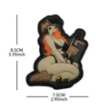 Tactical PVC morale patch featuring anime military pin-up girl design for backpacks and gear. - P00441-3 Bikini Tactical Girl (Orange Hair)