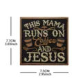 Tactical embroidered patch with Bible coffee quote, durable morale badge for outdoor bags and jackets. - Coffee And Jesus Slogan Style / Black Brown