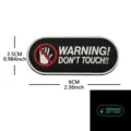 3D PVC warning tactical patch with glow effect, hook and loop morale badge for backpack. - Black Base