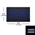 Outdoor tactical laser cut reflective flag morale patch for military gear and night ID. - Reflective Venezuela (Blue & Black)
