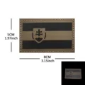 Parche táctico bandera Eslovaquia moral IR reflectante coyote marrón 5x8cm insignia - Parche Moral Reflectante Eslovaquia (M00113-3)