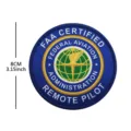 FAA certified remote pilot embroidered patch 8cm round drone tactical pilot badge - FAA Certified Drone Pilot (Round Blue Edge)