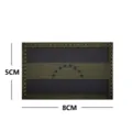 Laser cut reflective tactical morale patch detail view showing military badge size 8x5cm. - M00190-2 Reflective Venezuela Patch (Army Green & Black)