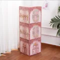 Pink glitter 60th birthday party decoration boxes, surprise age celebration props. - 60th Birthday Theme / 3 Pieces (27x27x27cm) / Rose Gold