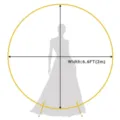 Support d'arche de fond rond en métal doré 6.6ft 2m décoration de ballon de mariage. - Or glacé, 2 m / 6,6 ft (10 sections, 63 cm chacune)