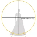 Support d'arche de ballon rond en métal doré pour décoration de mariage fête 2.2m - Or glacé, 2,2 m / 7,2 ft (11 sections, 63 cm chacune)
