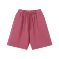 Vintage washed casual shorts for men, relaxed fit retro streetwear five-point shorts style. - Ancorra Red