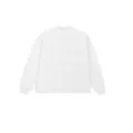 Wit zwaar shirt met lange mouwen voor heren, losse oversize opstaande kraag basic streetwear. - S / Wit