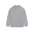 Heren Heavyweight Oversized Longsleeve T-Shirt Effen Ronde Hals Casual Losse Top - Grijs