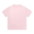 Solid color heavy drop shoulder short sleeve t-shirt for men, pink casual summer top. - Light Pink