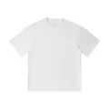 Herren Weißes Einfarbiges Rundhalsausschnitt Kurzarm Baumwoll T-Shirt Casual Alltags Sommer Tee - S / Weiß