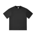 Herren schwarzes einfarbiges Kurzarm Rundhals T-Shirt lässige tägliche Basic Oberteile - S / Schwarz