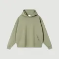 Men's Heavyweight Hooded Sweatshirt Solid Color Drop Shoulder Casual Streetwear Hoodie - S / Gray Green Hoodie