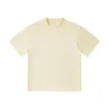 Herren schlichtes einfarbiges Kurzarm T-Shirt minimalistisches Basic Rundhals Sommershirt - S / Aprikose