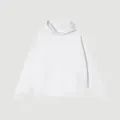 Solid color drop shoulder heavy hoodie men's casual American streetwear hooded top. - S / White Hooded