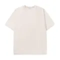 Men's Summer Casual Loose Fit Oversize Solid Color Vintage Short Sleeve T-Shirt Top - Apricot