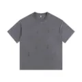 Herren Vintage gewaschenes distressed Oversize T-Shirt, dunkles Grau Kurzarm Streetwear Oberteil. - S / Oberteile / Graues Oberteil
