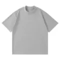 Herren Freizeit einfarbig grau kurzarm T-Shirt Rundhals lose Passform Alltagsoberteil - S / Gemischt Grau