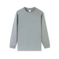 Einfarbiges, langes Oversize Langarmshirt mit Rundhalsausschnitt für den urbanen Alltag. - M / Hellgrün