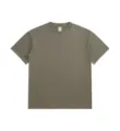 Vintage gewaschenes, schweres T-Shirt mit Rundhalsausschnitt, Oversize, khakigrau. - M / Oberteile / Armeegrün