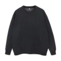 Vintage gewaschener Rundhals Fleece Sweatshirt Herren lose casual langarm Pullover Top schwarz - S / Oberteile / Gewaschenes Schwarz