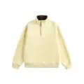 Sudadera Pullover Cuello Alto Amarillo Mantequilla Hombre Mujer Moda Otoño Invierno - S / Albaricoque