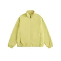 Hellgelbe Stehkragen Freizeit Windbreaker Jacke mit Reißverschluss für Damen, einfarbig. - S / Gelb