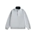 Sudadera gris con cuello alto y botones a presión para hombre y mujer otoño invierno top - S / Gris Mezcla