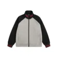 Modischer color-block Sweatshirt mit Reißverschluss, Stehkragen, lockeres Herbst Winter Oberteil. - S / Oberteile / Schwarz
