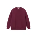 Bordeauxfarbenes Sweatshirt mit Rundhalsausschnitt, lässiger Pullover für den Herbst. - S / Burgunderrot