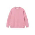 Rosa einfarbiger Rundhals Pullover, lose passender lässiger Langarm Pullover für den Alltag. - S / Rosa