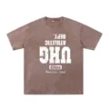 Herren Vintage verwaschenes Kurzarm T-Shirt, lose Oversize lässige Retro Streetwear Top. - S / Oberteile / Kaffee