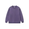 Sudadera lisa de cuello redondo en color morado, jersey holgado y cómodo para diario. - Púrpura