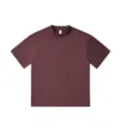 Men's solid color short sleeve t-shirt minimalist casual comfortable summer top tee - Bordeaux Red