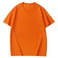 Maglietta uomo girocollo tinta unita arancione estate streetwear oversize top casual - Taglia S / Top / Arancione