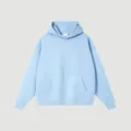 Light blue men oversized hoodie, drop shoulder casual pullover sweatshirt for autumn winter. - S / Sky Blue Hoodie