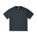 Men solid color crew neck short sleeve t-shirt casual basic summer top streetwear fashion - Navy Blue