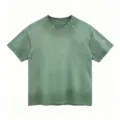 Klassisches Herren Vintage Waschung Grüne Oversized Kurzarm T-Shirt Lässiges Oberteil - XL / Grün